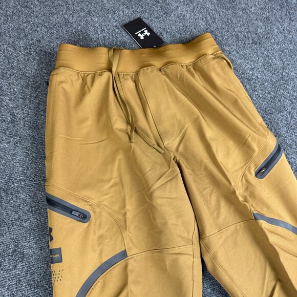 Under Armour Unstoppable Cargo Pants Mens Size M Brown Joggers 1352026-498 NWT - Picture 2 of 10